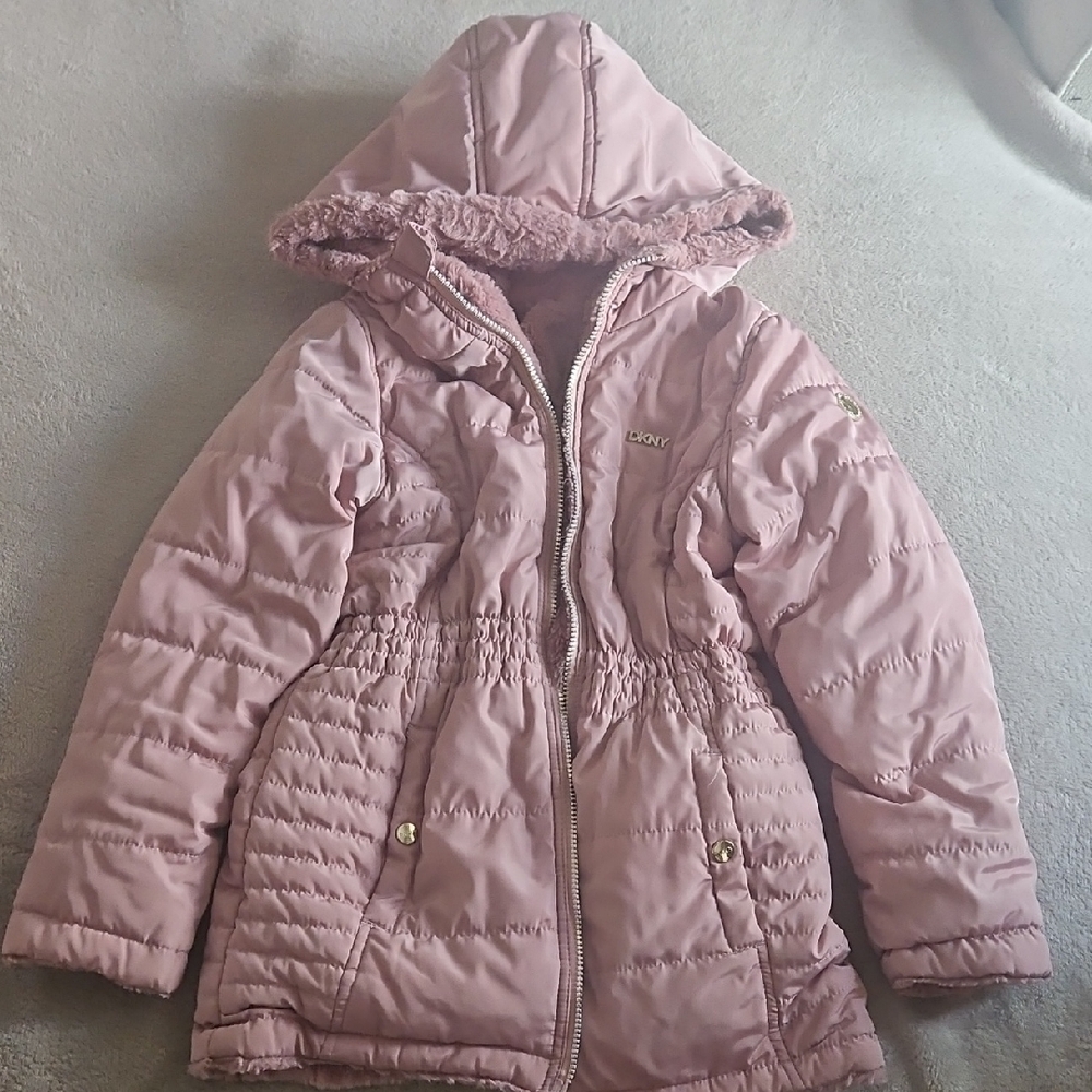 Pink Kids DKNY Jacket with Hood